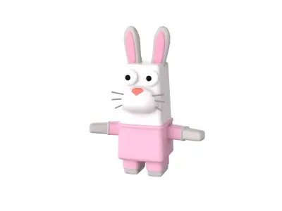 Character Animal Cartoon Pack 003 Low-poly 3D model