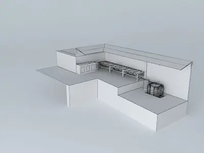 System Aquaponico 06 Aquaponics Beira Mar 1 Tank 1 IBC 3 tabl... 3D model