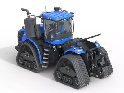 New Holland T9 SmartTrax Articulated Track Tractors Low-poly 3D model