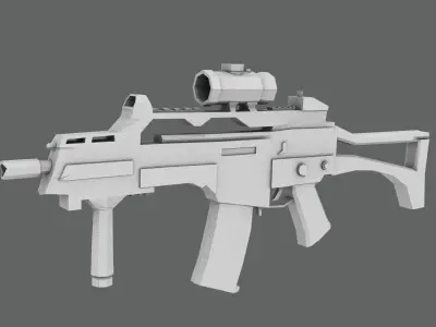 G36C - Realistic 3d model assault rifle Low-poly 3D model