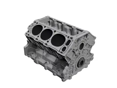 Realistic Engine Block Automotive Motor Part 3D model