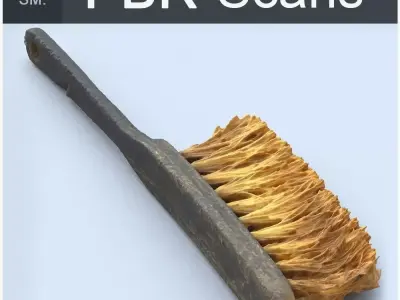 Brush Middle SM Low-poly 3D model