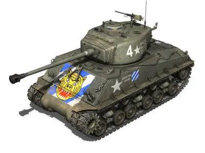 M4A3E8 Sherman - Easy Eight - Skeeter Hawk 3D model