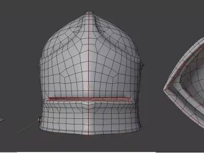 Medieval Helm Armor Low Poly PBR Low-poly 3D model