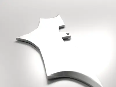 Batarang batman logo 3D model