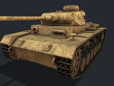 Panzer 4 tank Low-poly 3D model