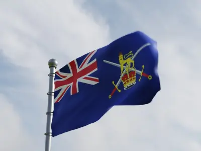 Animated United Kingdom Flags 3D model