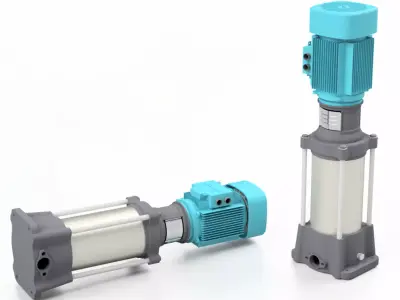 Multistage Pump 3D Model Multistage Pump FULL DESIGN  3D print model