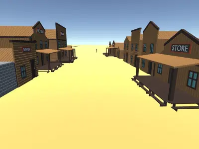 9t5 Low Poly Western Low-poly 3D model