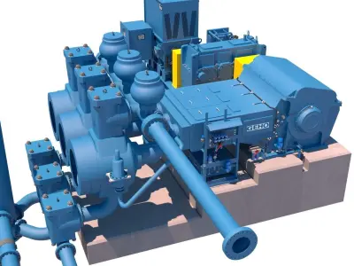 pump geho 3D model