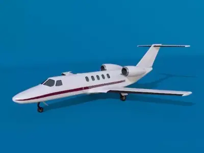 Cessna citation cj4 private jet 3D model