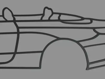 Mercedes Benz A238 Wall Silhouette 3D print model
