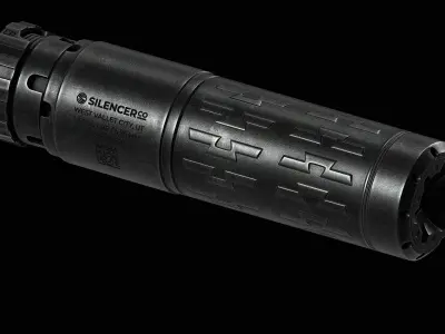 Suppressor SilencerCo Velos LBP Low-poly 3D model