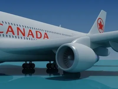 Air Canada 3D Model Airbus A380 3D model