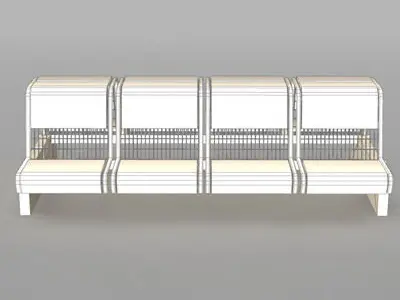 airport seat 01 3D model