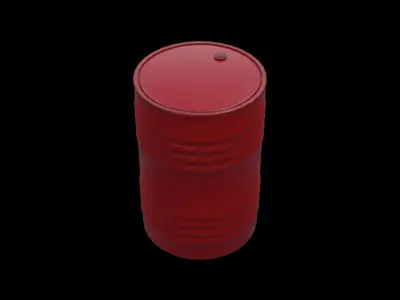 Oil Drum - Motul Low-poly 3D model