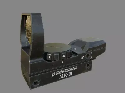 hakko35 gun Low-poly  PBR Low-poly 3D model