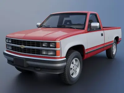 Chevrolet K-1500 Long Bed 1989 3D print model