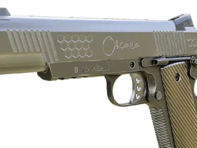 M1911 Pistol - Blender cycles 3D model