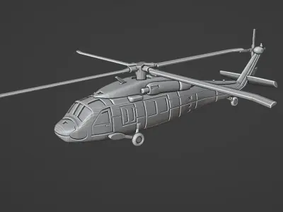 Sikorsky UH-60 Black Hawk 3D print model