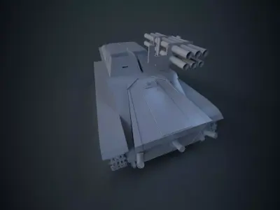 sdkfz301 Borgward IV panzerjager Wanze Tank destroyer Low-poly 3D model