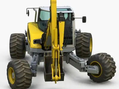 Menzi Muck Excavator Rigged 3D model