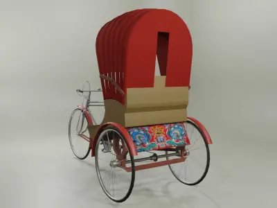 Bangladeshi Rickshaw Free 3D model