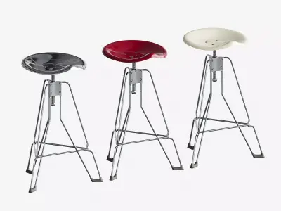 Clipper Counter Stool by Yasu Sasamoto for Dulton 3D model