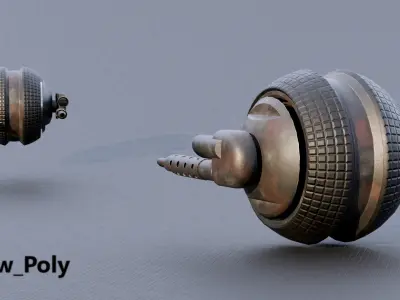 Fat Guard Low-poly 3D model