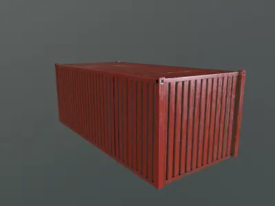 dirty container Low-poly 3D model