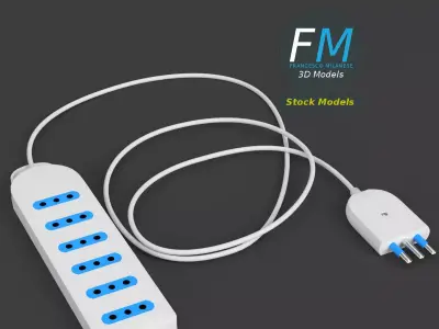 Italian power strip 3D model