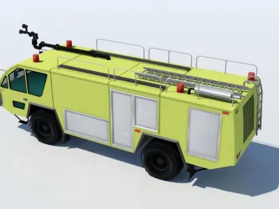 Rosenbauer panther 4x4 old model low poly ARFF Low-poly 3D model