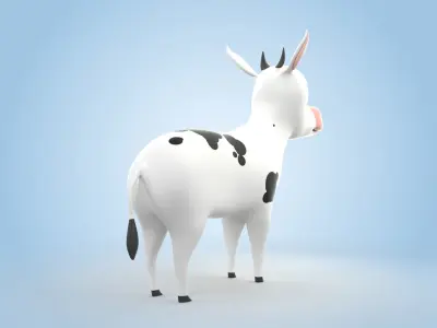 Cartoon Cow 3D model