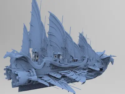 Eagle Fang Master Kings Airship 3 3D model