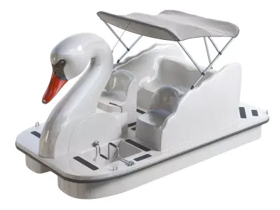 Swan Paddle Wheeller pedal boat 3D model