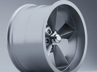 US Wheels Retro Series 701 Low-poly 3D model