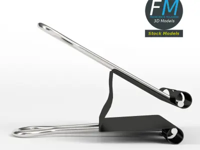 Half open binder clip 3D model