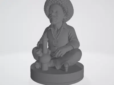 Retro Soul Hippie Herb Grinder-2-Part Magnetic - MellowVerse 3D print model