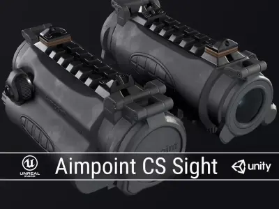 PBR Aimpoint CS Sight Low-poly 3D model