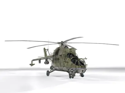 Mil Mi-24 Low-poly 3D model