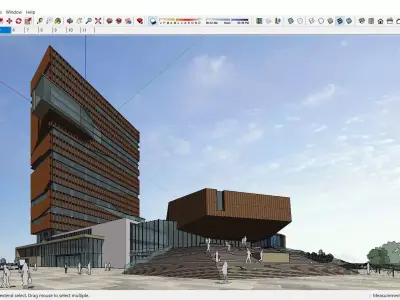 Sketchup Commercial Complex L6 3D model