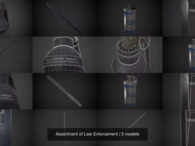 Assortment of Law Enforcement 3D Model Pack