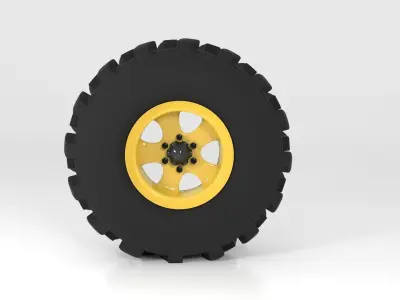 Off road or tractor wheel 3D model