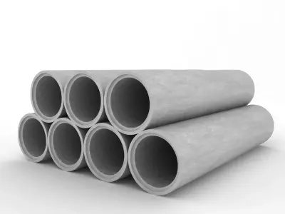Concrete Pipes 3D model purchase