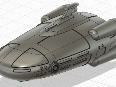 Aurora-Subnautica submarine 3D print model