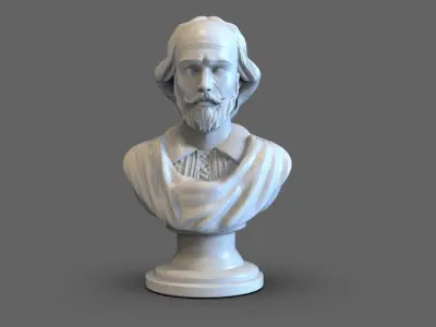 William Shakespeare Bust 3D print model