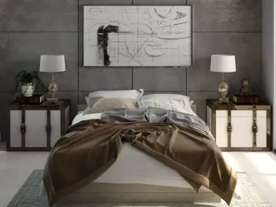 INDUSTRIAL INTERIOR SCENE 3D model purchase