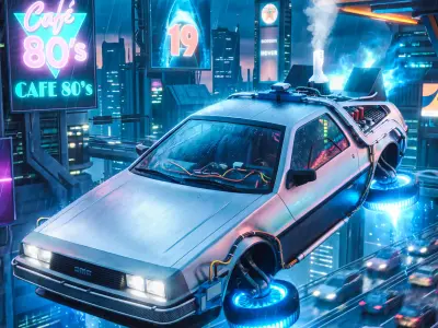 DeLorean DMC12 Time Machine Part II Edition 3D model