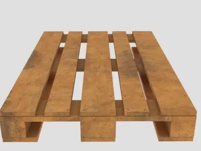 Wooden pallet 3D model shop