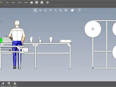 fully automatic -face mask machine 3 3D model